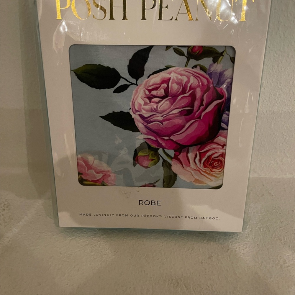 Posh Peanut Floral Robe - Pink and White